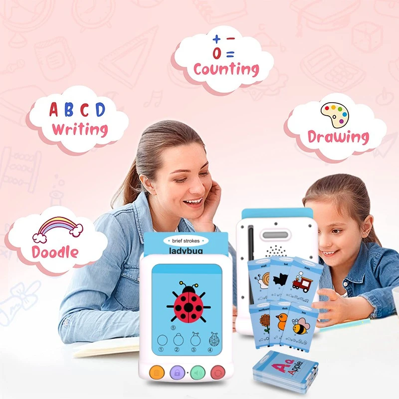 Ultimate Reusable Kids Drawing Tablet Educational LCD Doodle Board With Literacy Cards For Creative Learning Ages 3+ high quality